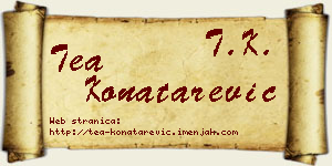 Tea Konatarević vizit kartica
